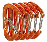 FresKaro 5Pezzi Moschettone Portachiavi, Moschettoni Piccoli per Borse e Zaino, 7075 Alluminio Ultralight, Forte 8kN 816kg, Rapido Sgancio Mini Gancio per Camp, Trekking, All’aperto, 6cm,11g, Arancia