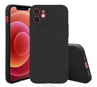 Fresnour Adatto per iPhone 12 Mini 5,4 pollici, cover bumper trasparente, resistente ai graffi (nero opaco)