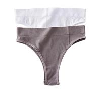 FRESQA 2 Pezzi/Set Slip da Donna Senza Cuciture Slip a Vita Alta Tinta Unita Mutandine brasiliane Ragazze Mutande Sexy per Lingerie da Donna