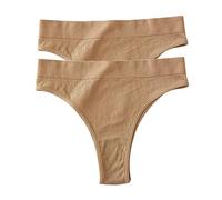 FRESQA 2 Pezzi/Set Slip da Donna Senza Cuciture Slip a Vita Alta Tinta Unita Mutandine brasiliane Ragazze Mutande Sexy per Lingerie da Donna