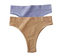 FRESQA 2 Pezzi/Set Slip da Donna Senza Cuciture Slip a Vita Alta Tinta Unita Mutandine brasiliane Ragazze Mutande Sexy per Lingerie da Donna
