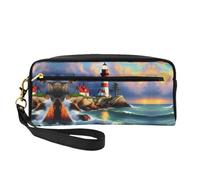 FRESQA Mini trousse portatile con stampa artistica folk messicana, versatile e compatta, perfetta per i tuoi oggetti essenziali, Dipinto con diamanti a forma di faro, Taglia unica