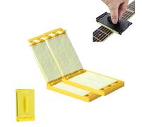 Fret Floss, Fret Floss Guitar String Cleaner, Portable Guitar Fingerboard Cleaning Tool, for Violin/Bass/Ukulele/Electric Guitars and Other Musical Instrument (2PC,Yellow)