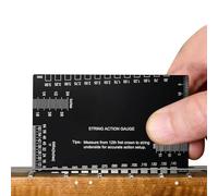 Fret Rocker - Calibro D'azione Per Corda Per Chitarra In Acciaio Inossidabile, Righello Imperiale Metrico A Doppia , Livellatore Di Bordo Preciso, Strumento Di Configurazione Professionale |