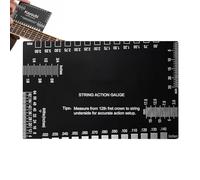 Fret Rocker - Strumento di precisione per chitarra in acciaio inossidabile, misuratore di azione delle corde metrico metrico su due lati con bordo lucido, righello di regolazione del liutaio per l'imp