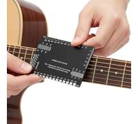 Fret Rocker Tool | Calibro metrico imperiale in acciaio per chitarra | Strumento di configurazione e manutenzione della chitarra per basso elettrico | Uso a casa o a scuola