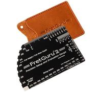 FretGuru Calibro 8 in 1 per chitarra, righello di precisione per tasti, lavorazione CNC, levigatura diamantata, bordo lucido, calibro di altezza delle corde per chitarra, strumento liutaio con
