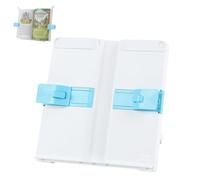 FRETONBA Leggio per Libri Regolabile, Leggio da Tavolo con Clip Laterale, Book Page Holder Piegevole per Bambini e Adulti, Porta Libro per Ricette, Riviste e Tablet, Blu