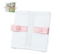 FRETONBA Leggio per Libri Regolabile, Leggio da Tavolo con Clip Laterale, Book Page Holder Piegevole per Bambini e Adulti, Porta Libro per Ricette, Riviste e Tablet, Rosa