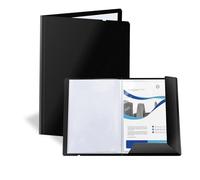 FRETONBA Portalistini A4, Portalistino A4 con 30 Buste Trasparenti, Cartellina con Elastico, Raccoglitore Porta Documenti in Materiale PP, Art Portfolio Folder per Certificati, Spartiti, Listino, Nero