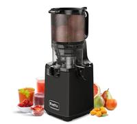 Fretta Estrattore frutta e verdura, Estrattore di Succo Lento, 135mm,1.8L, Facile da Pulire, BPA Free, Motore Silenzioso, Funzione Inversione, Nero