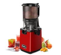 Fretta Estrattore frutta e verdura, Estrattore di Succo Lento, 135mm,1.8L, Facile da Pulire, BPA Free, Motore Silenzioso, Funzione Inversione, Rosso (Rosso)