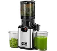 Fretta Juicer Slow Juicer, spremiagrumi in acciaio inox, Vincitore del test per frutta e verdura, apertura 135 mm e spremiagrumi da 1,8 l, con funzione inversa, facile da installare, 100% senza BPA