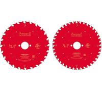 Freud Set di 2 Lame per sega circolare per legno, Diametro D=190 mm Foro d=30 mm, 24 e 40 denti Alterni in Metallo Duro HW TiCo, spessore di taglio 2.4 mm, FR13S001H - F03FS09893