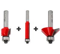 Freud Set di frese per bordi da 3 pezzi S8 small red