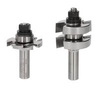 Freud Set di frese per incastri regolabili profilo-controprofilo, cuscinetto 22mm, Diametro gambo A=12 mm, Altezza h=34mm, Diametro taglio D=44mm, 99-03612P - F03FR02432