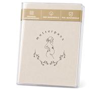 FreudenPost® Custodia premium per passaporto della mamma in tela - regalo per gravidanza e parto - scomparto per immagini ad ultrasuoni - elegante e durevole (beige minimo)