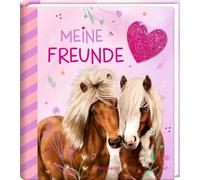 Freundebuch - Meine Freunde: Pferdefreunde - mit Glitzerpatch