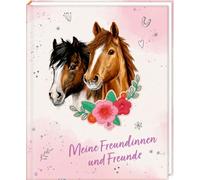 Freundebuch - Meine Freundinnen und Freunde: mit Blüten-Patch (Pferdefreunde)