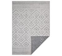 freundin Home Collection Nora - Tappeto reversibile per interni ed esterni, resistente alle intemperie, design moderno, per balcone, terrazza, giardino d'inverno, bagno, soggiorno, colore grigio