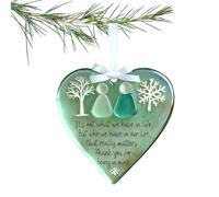 Freundschaft Weihnachtsbaumschmuck | Herzförmiger Anhänger Kunst,Anhänger Für Winterliche Freunde | Für Kollegen Und Frauen Zuhause Tasche Auto Rückspiegel Weihnachtsbaum Wand Fenster