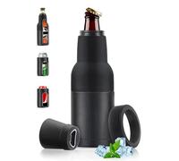 Freve di raffreddamento della birra per bottiglie - 3 in bottiglia da 1 in 1 e può essere più fresco con apri di birra, 12 once. Porta isolante per bottiglie di birra Slim Can, acciaio inossidabile a