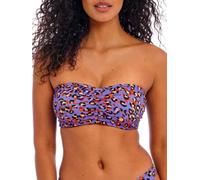Freya Santiago Nights Underwire Bandeau Bikini Top Parte Superiore, Leopardati, 3 E (Taglia Produttore: 34E) Donna