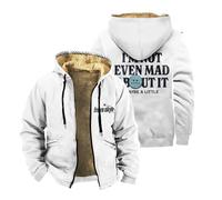 Freya Skye Not Even Mad About It, cappotto con cerniera, unisex, a maniche lunghe, parka invernale casual, bianco, S