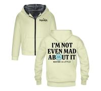 Freya Skye Not Even Mad About It Outerwear Cappotto Manica Lunga Zip Up Felpa Uomo Donna Giacca con Cappuccio Parka, Beige, S