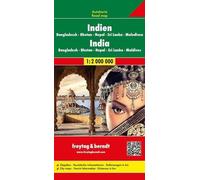 India - Bangladesh - Bhutan - Nepal - Sri Lanka - Maldives Road Map 1:2 00 (Map)