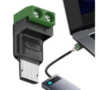 Frfik Adattatore Type C - Maschio 2 Pin Blocco Terminali - Adattatore USB C 2 Pin Senza Saldatura | per Industriale Scientifico Fai da Te Cellulari Tablet Piccoli Elettrodomestici