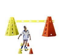 Frfik Coni da Calcio, Piccoli Bastoncini esagonali per Ostacoli, per Pratica Sportiva, per Calcio, per Interni ed Esterni, Cortile, Giardino, Basket, Pattinaggio, Bambini, Adulti, Cani