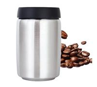 Frfik Contenitore per caffè in acciaio, contenitore ermetico, contenitore a bocca larga per chicchi di caffè, 800 ml e 1200 ml, a prova di luce, per chicchi di caffè, tè, zucchero e prodotti