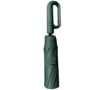 Frfik Fiber & Rubber Automatic Umbrella - 105cm Portable Windproof Umbrella | 460g Compact Folding Travel Sheild with Carabiner Handle UV Protection Rain Gear for Women Men Outdoors