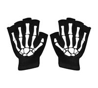 Frfik Guanti Scheletri Bambini | Luminose Halloween Fäustlings Ragazze | Guanti Ciclistici Da Da 50 G Di Bagliore Glow-in-the-dark | Guant In Bicicletta Inquietanti Per Bambini 5-12 Anni Di Accessor