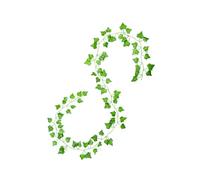 Frfik Künstliche Efeu-Girlande, Kunstpflanze Hängend, Kunstefeu Blätter Girlande Hängepflanze - 2,2?m realistisch wirkende UV-resistente Kunstblätter-Ranke, perfekt für Party- & Balkon-Deko im Garten