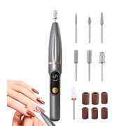 Frfik Limette Elettrico Per Unghie, 15000 RPM Apparecchio Elettrico per Levigare Unghie, Macchina Per Limatura Senza Filo, per Spa Salone Casa Viaggio Campeggio Pedicure Manicure