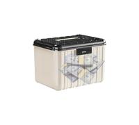 Frfik Lockable Storage Box - Pp Secure Storage Container with Lock - Personal Locking Organizer Box for Medicines, Valuables and Documents - Portable Lockable Safe Case