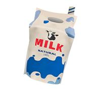 Frfik Milk Carton Costume - 90cm Funny Dress Up | Polyester Creative Humorous Apparel, Adult Unisex Food Themed Cosplay for School Events Stage Performance and Holiday Photography