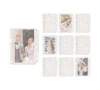 Frfik Pellicola protettiva trasparente, 10 pezzi, 5 anelli, M5, con chiusura lampo, per raccoglitori professionali, insegnanti, project manager, forniture per ufficio, amanti delle foto