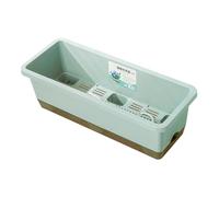 Frfik Rectangular Flower Pot - 420g Self Watering Plant Pot | PP Smart Watering Base, Versatile Grow Box for Tomato Herbs Home Office Bedroom Terrace Courtyard Decorative Modern