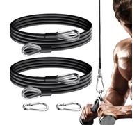 Frfik Set di 2 cavi di prolunga per palestra, robusti e ergonomici | Cavo da palestra per allenamento di forza, gambe, schiena, braccia, tricipiti, canottaggio, curl, squat, panca, viaggi