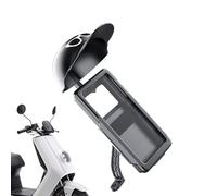 Frfik Supporto per cellulare da moto con protezione solare impermeabile | Supporto per cellulare da 26 cm con parapioggia e visiera per casco, supporto in ABS per il fissaggio al manubrio o allo