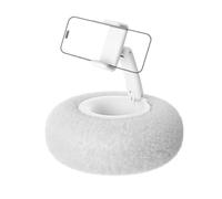 Frfik Supporto per tablet - 20 x 20 x 12,5 cm, supporto per cuscino in ABS, regolabile, pieghevole, rotazione a 360°, rimovibile, peluche, supporto per telefono, laptop, divano, lettura,