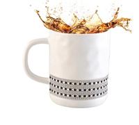 Frfik Tazza con strass, 300 ml, elegante tazza da tè in ceramica, 400 g, tazze da viaggio in ceramica con strass, per soggiorno, studio, contenitori per bevande