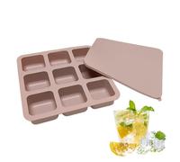 Frfik Vassoio Per Cubetti Di Ghiaccio | Contenitore Riutilizzabile A 9 Cave Con Coperchio,Produttore Di Cubetti Di Ghiaccio - Per Whiskey Caffè Cucina Feste Bar Cioccolato Caramelle Frutta