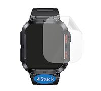 Frgnie 4 pellicole protettive compatibili con GaWear Smartwatch K57, pellicola protettiva in PET flessibile HD, compatibile con EIGIIS/LIGE/SUNKTA/LaNikar 1,96" smartwatch da uomo