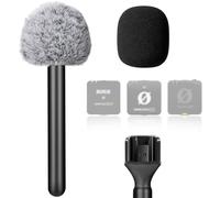 Frgyee Adattatore per microfono portatile per Rode Wireless GO II, microfono intervista, adattatore palmare con microfono antivento per Wireless Pro, Wireless ME