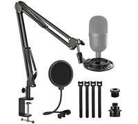 Frgyee Microfono Braccio con Protezione Pop, Supporto Ammortizzatore, Supporto per Braccio Microfono con Fascette per Cavi e Morsetto Robusto Migliorato per Seiren Mini Mic in Streaming
