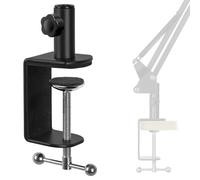 Frgyee Morsetto da tavolo in metallo resistente, morsetto da scrivania in metallo per braccio del microfono, regolabile, morsetto C per microfono può essere montato contro la parete, si adatta fino a